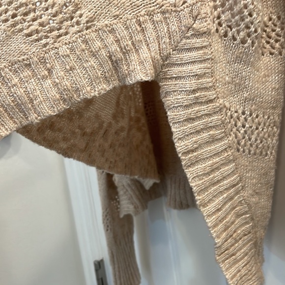 Roxy Oatmeal Sweater with Open Knit Detail. - Picture 4 of 6